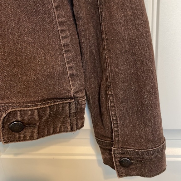 Dress Barn - women’s jean jacket with beautiful studded design, adjustable waist - Picture 6 of 9